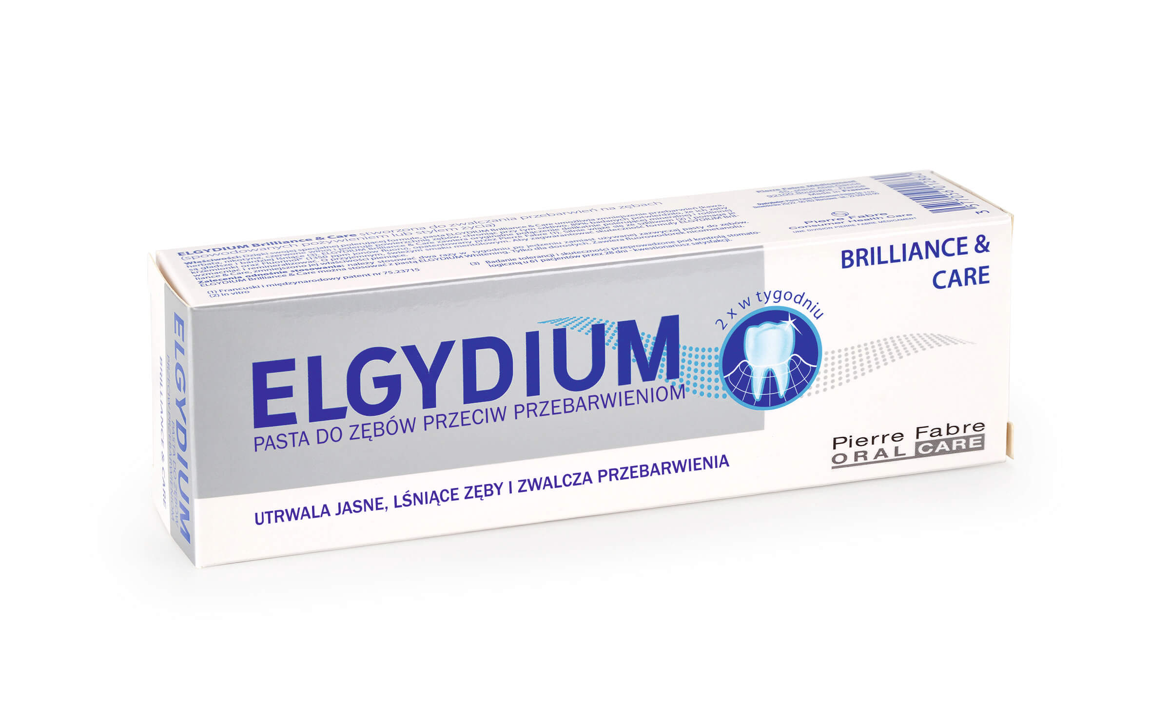 Elgydium Brilliance & Care , pasta do zębów pomagająca usunąć przebarwienia, 30 ml