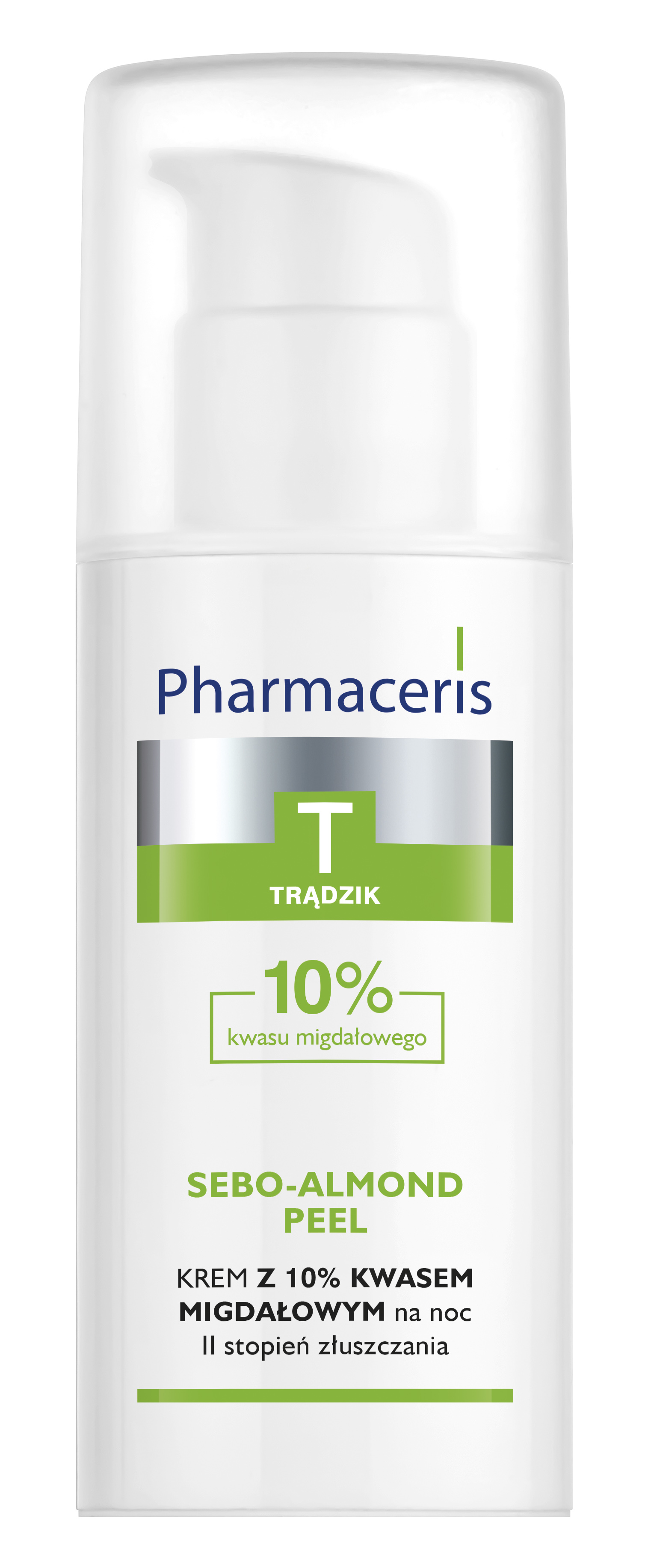 Pharmaceris T Sebo-Almond Peel, krem przeciwtrądzikowy złuszczający z kwasem migdałowym do stosowania na noc, 50 ml