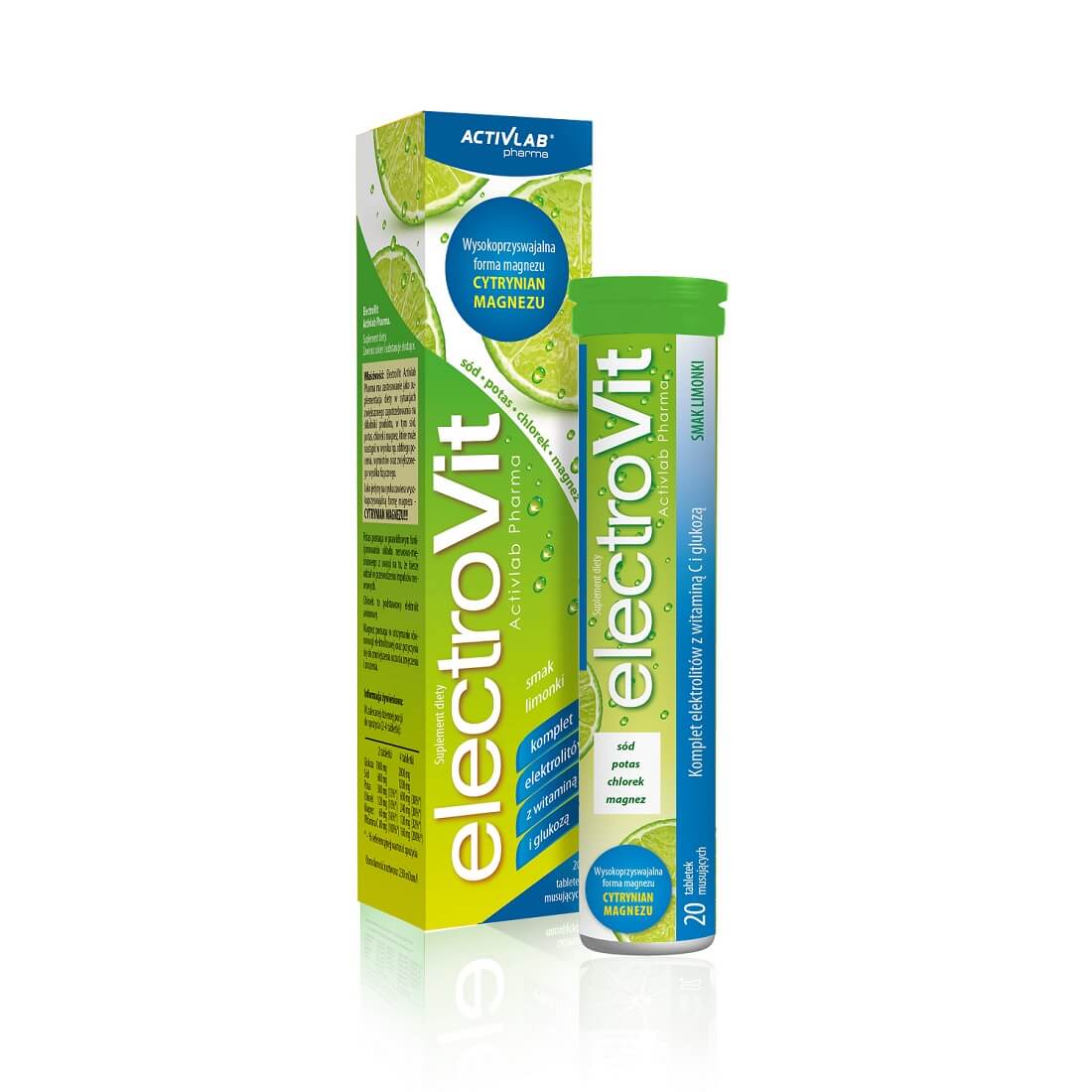 ElectroVit, elektrolity o smaku limonki, 20 szt.