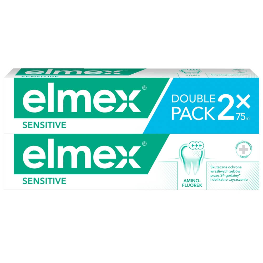 Elmex Sensitive, pasta na nadwrażliwość zębów, 2 x 75 ml