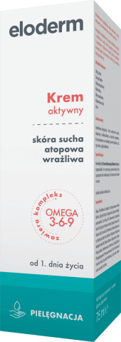 Eloderm, krem aktywny pielęgnacyjny od 1 dnia życia, 75 ml