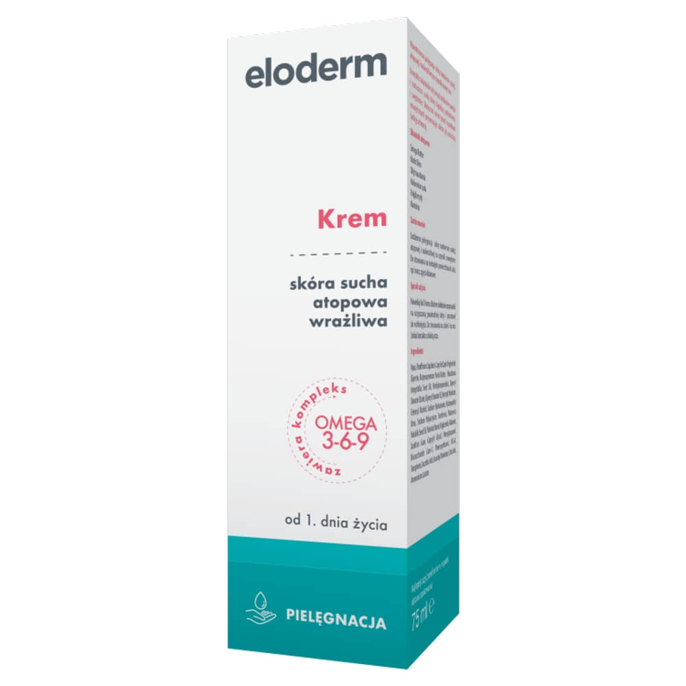 ELODERM Krem , do skóry suchej atopowej i wrażliwej od 1 dnia życia, 75 ml