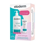 ELODERM zestaw: żel do mycia ciała i włosów 2 w 1, 400 ml + krem aktywny od 1. dnia życia, 75 ml