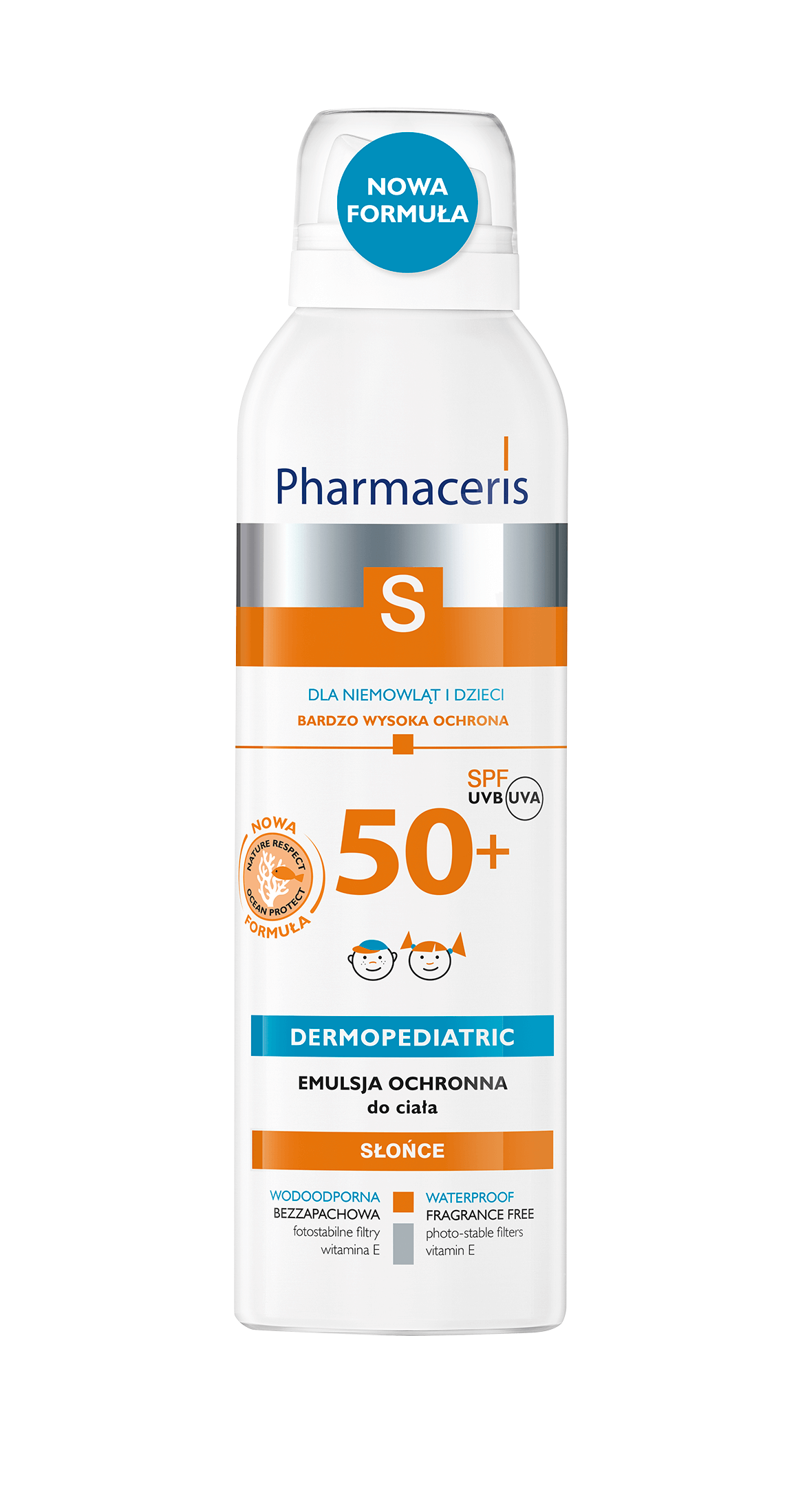 Pharmaceris S, emulska ochronna do ciała SPF 50 + dla dzieci i niemowląt, 150 ml