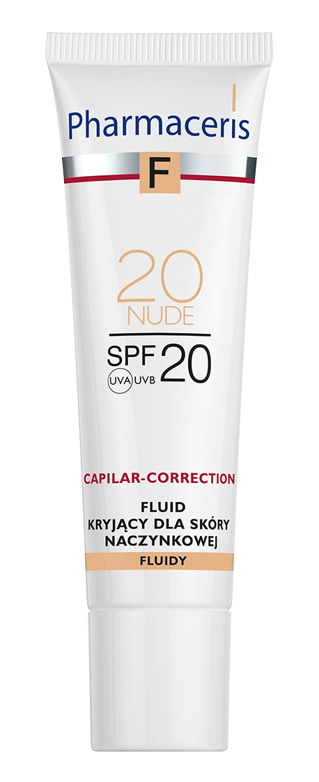 Pharmaceris F Fluid kryjący , do skóry naczynkowej kolor 20 nude z filtrem SPF 20, 30 ml