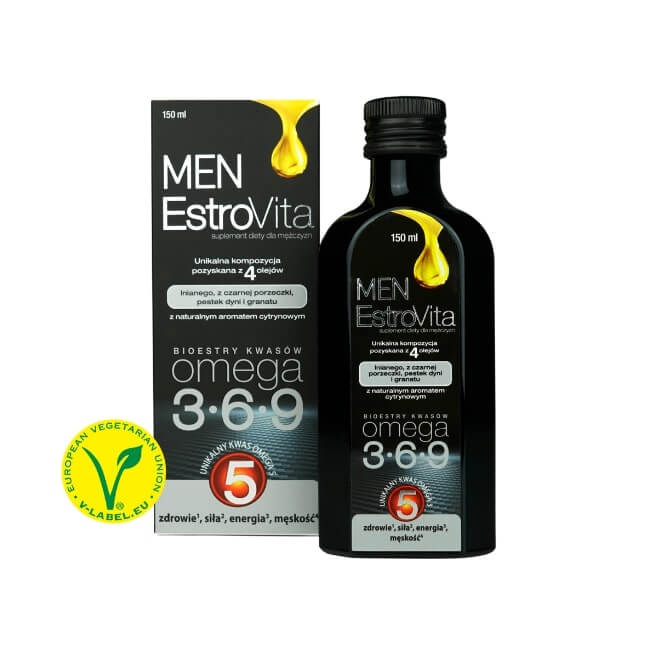 EstroVita Men , olej z kwasami omega 3-6-9 dla mężczyzn, 150 ml