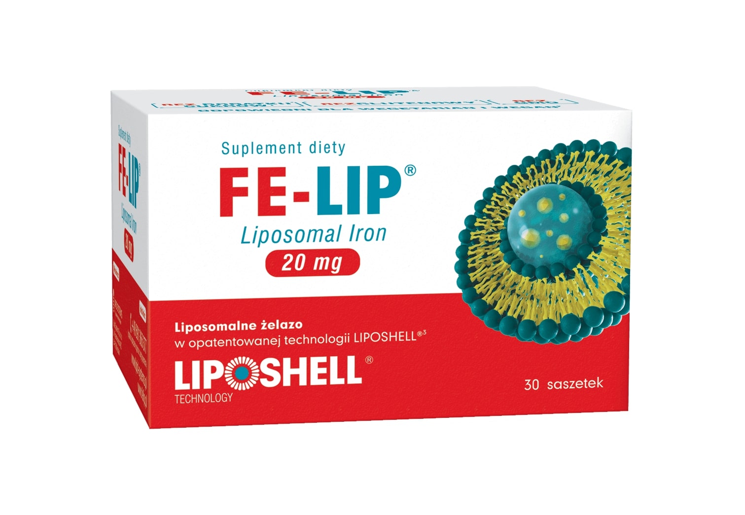 FE-LIP 20 mg, żel doustny liposomalne żelazo, 30 szt.