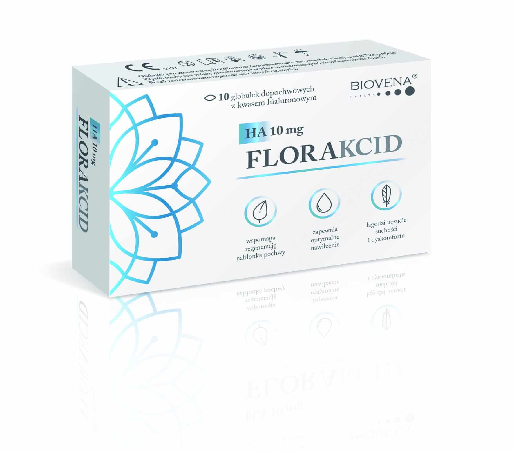 Florakcid HA globulki dopochwowe o działaniu łagodzącym, 10 szt.