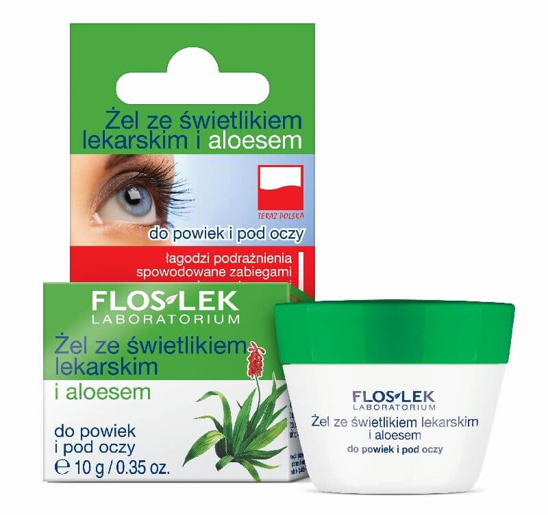 Flos-Lek Żel ze świetlikiem i aloesem, do powiek i pod oczy, 10 g