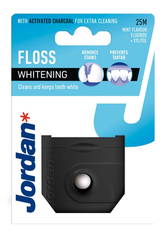 JORDAN Whitening Floss, nić dentystyczna wybielająca, 25 m