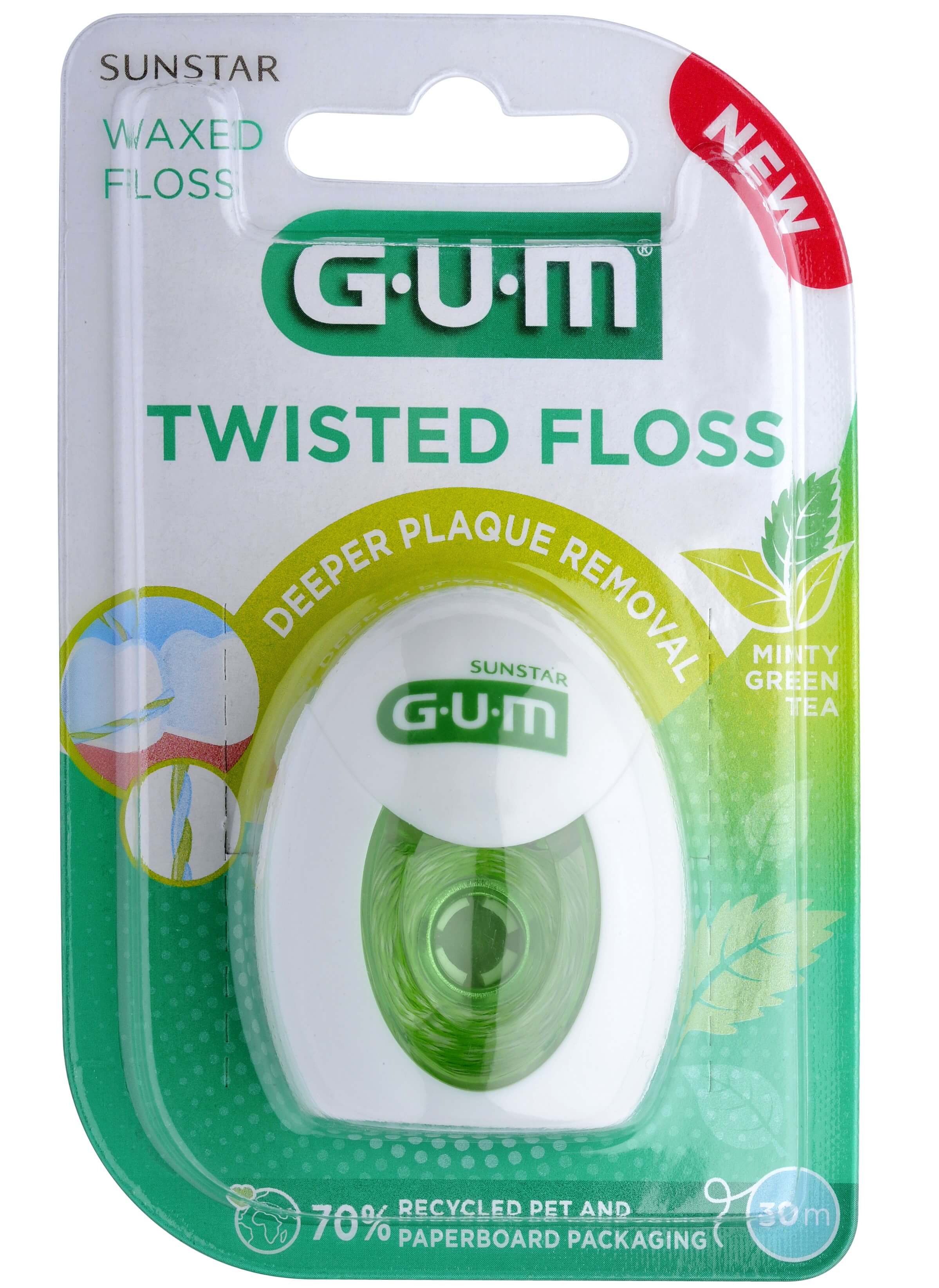 SUNSTAR GUM TWISTED FLOSS, nić dentystyczna, 30m
