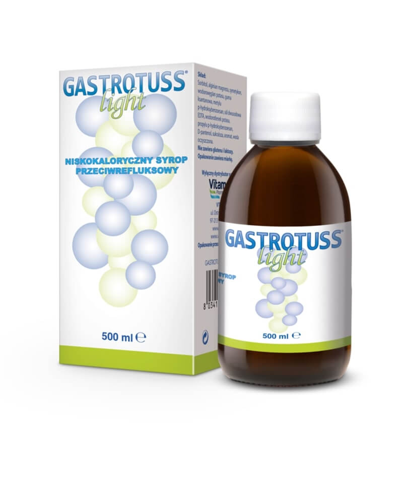 Gastrotuss Light, syrop niskokaloryczny przeciwrefluksowy, 500 ml