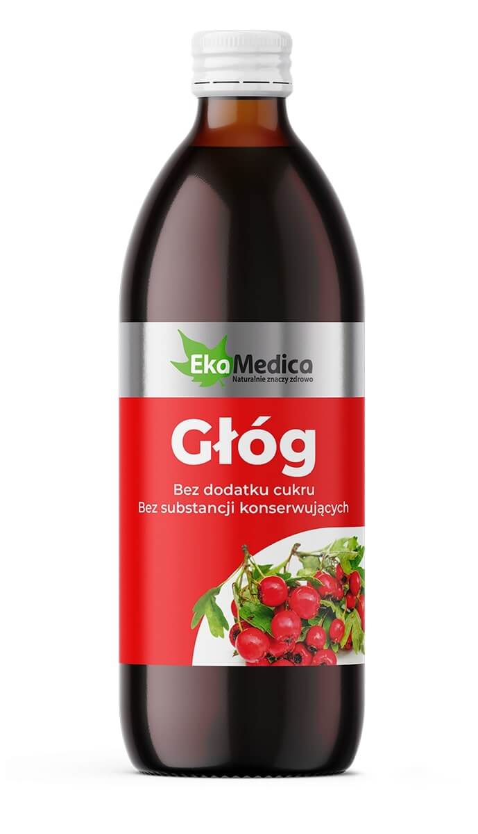 EkaMedica Głóg płyn bez dodatku cukru i substancji konserwujących, 500 ml