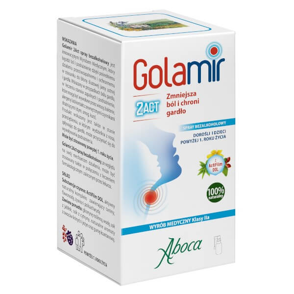 Golamir 2ACT , spray bezalkoholowy na ból gardła, 30 ml