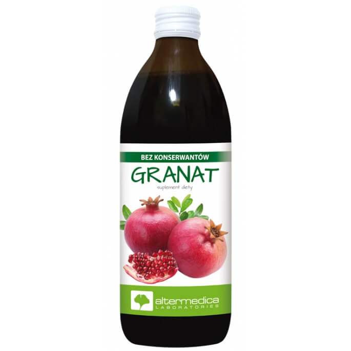 Granat, sok ze składnikami wspomagającymi ochronę przed wolnymi rodnikami, 500 ml