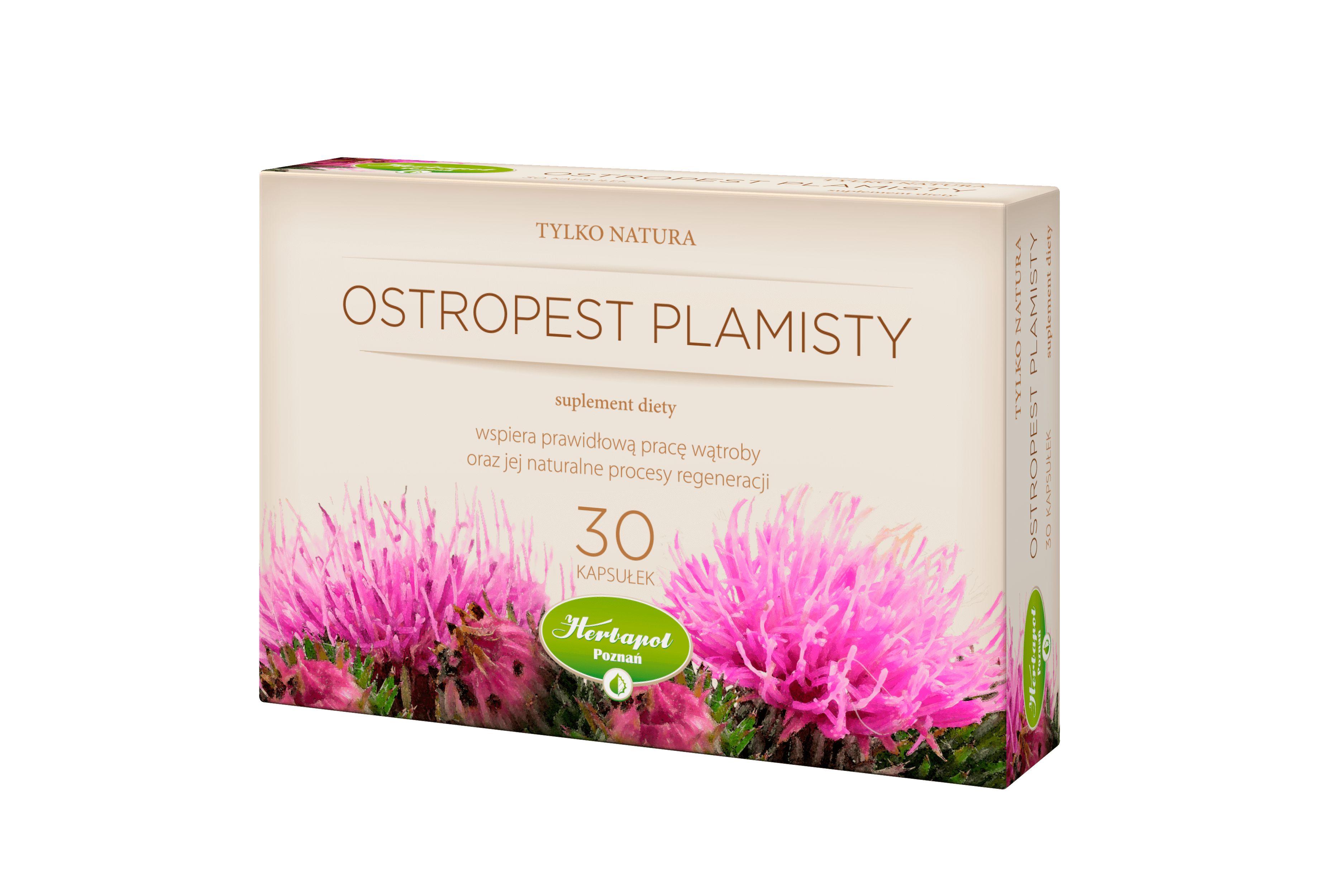 Ostropest Plamisty Tylko Natura, kapsułki ze składnikami wspierającymi prawidłową pracę wątroby, 30 szt.