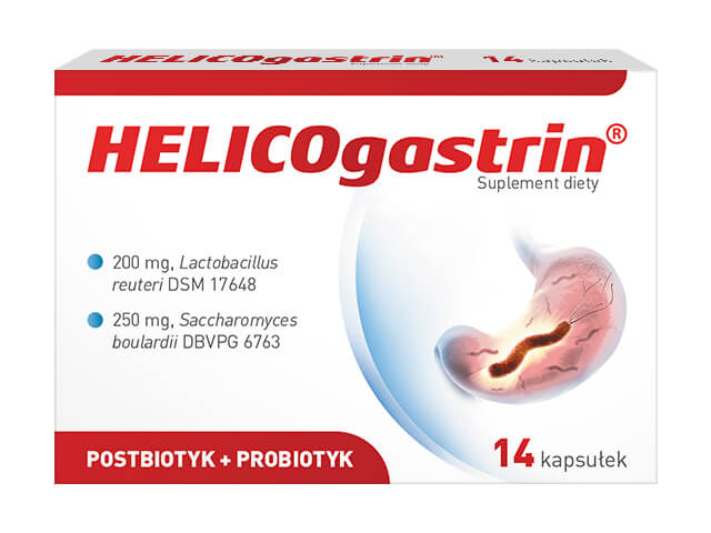 HELICOgastrin, kapsułki z probiotykiem, 14 szt.