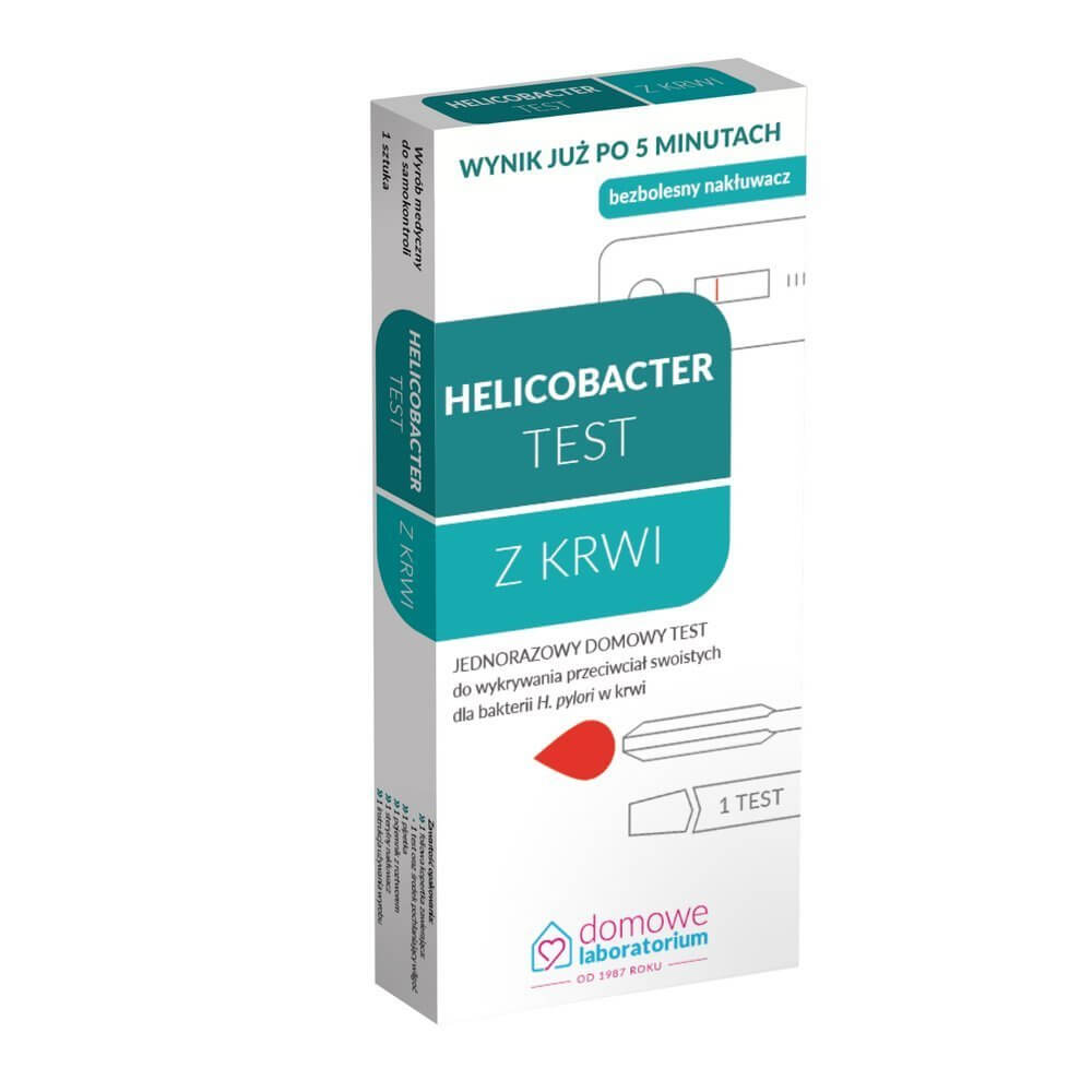 Test Helicobacter, z krwi do wykrywania przeciwciał anty Helicobacter pylori, 1 szt.
