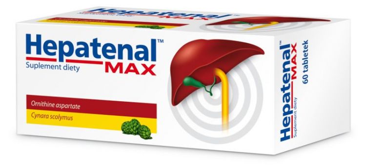 Hepatenal MAX, tabletki ze składnikami wspierającymi pracę wątroby, 60 szt.