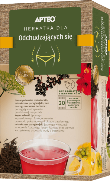 Herbatka dla odchudzających się APTEO ,  bez dodatku barwników i aromatów, 20 sasz.