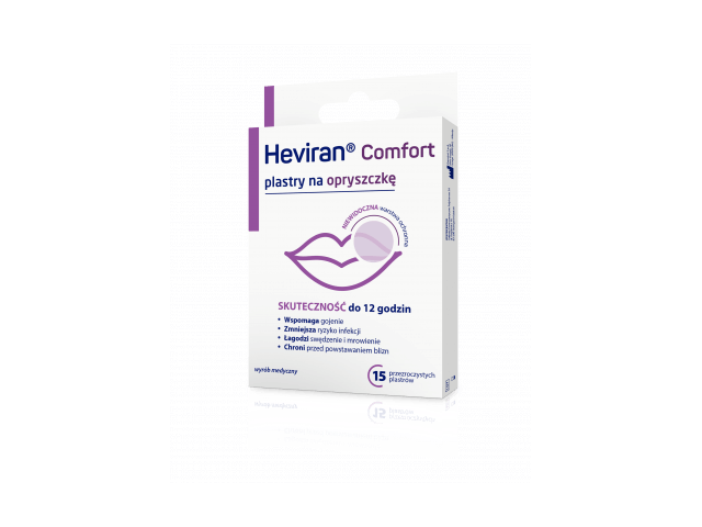 Heviran Comfort , plastry na opryszczkę, 15 szt.