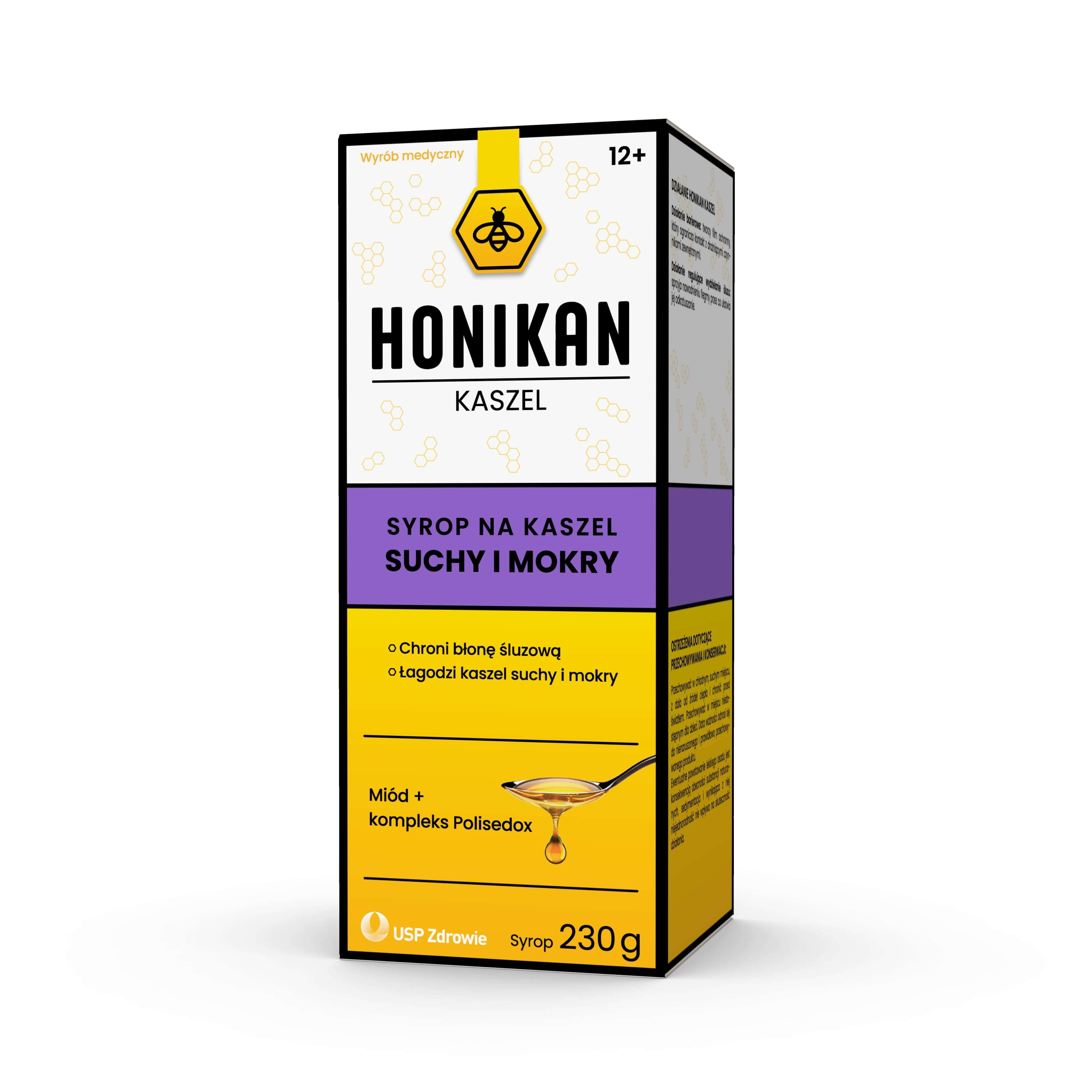 Honikan Kaszel, syrop na kaszel suchy u mokry, 230 g