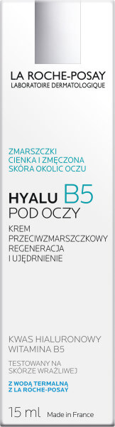 La Roche-Posay Hyalu B5 krem pod oczy do skóry wrażliwej, 15 ml