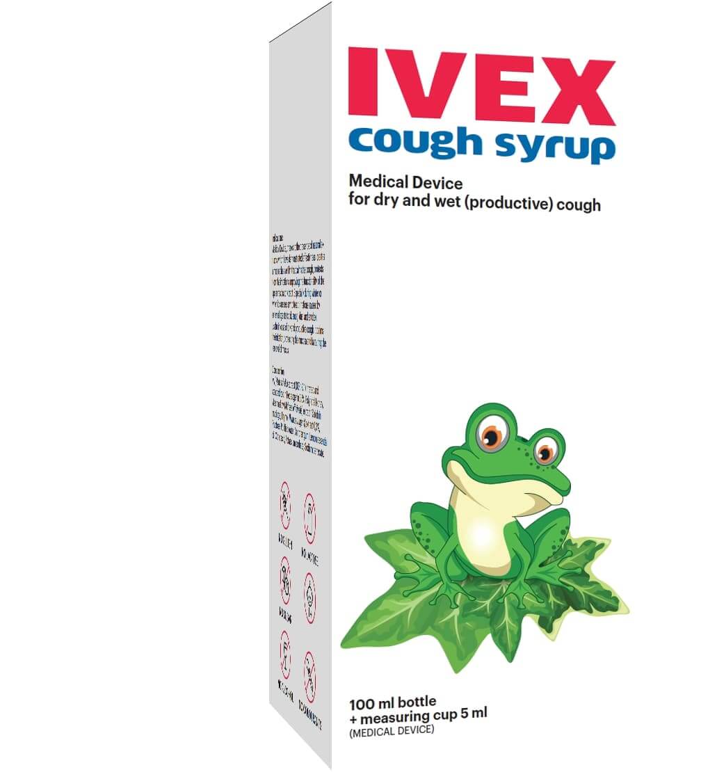 IVEX cough syrup, syrop na mokry i suchy kaszel, 100 ml