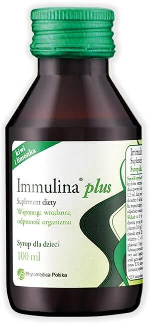 Immulina Plus , syrop dla dzieci ze składnikami wspierającymi naturalną odporność organizmu, 100 ml