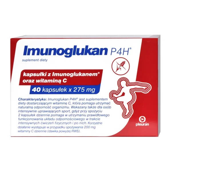Imunoglukan P4H kapsułki ze składnikami wzmacniającymi odporność, 40 szt. 
