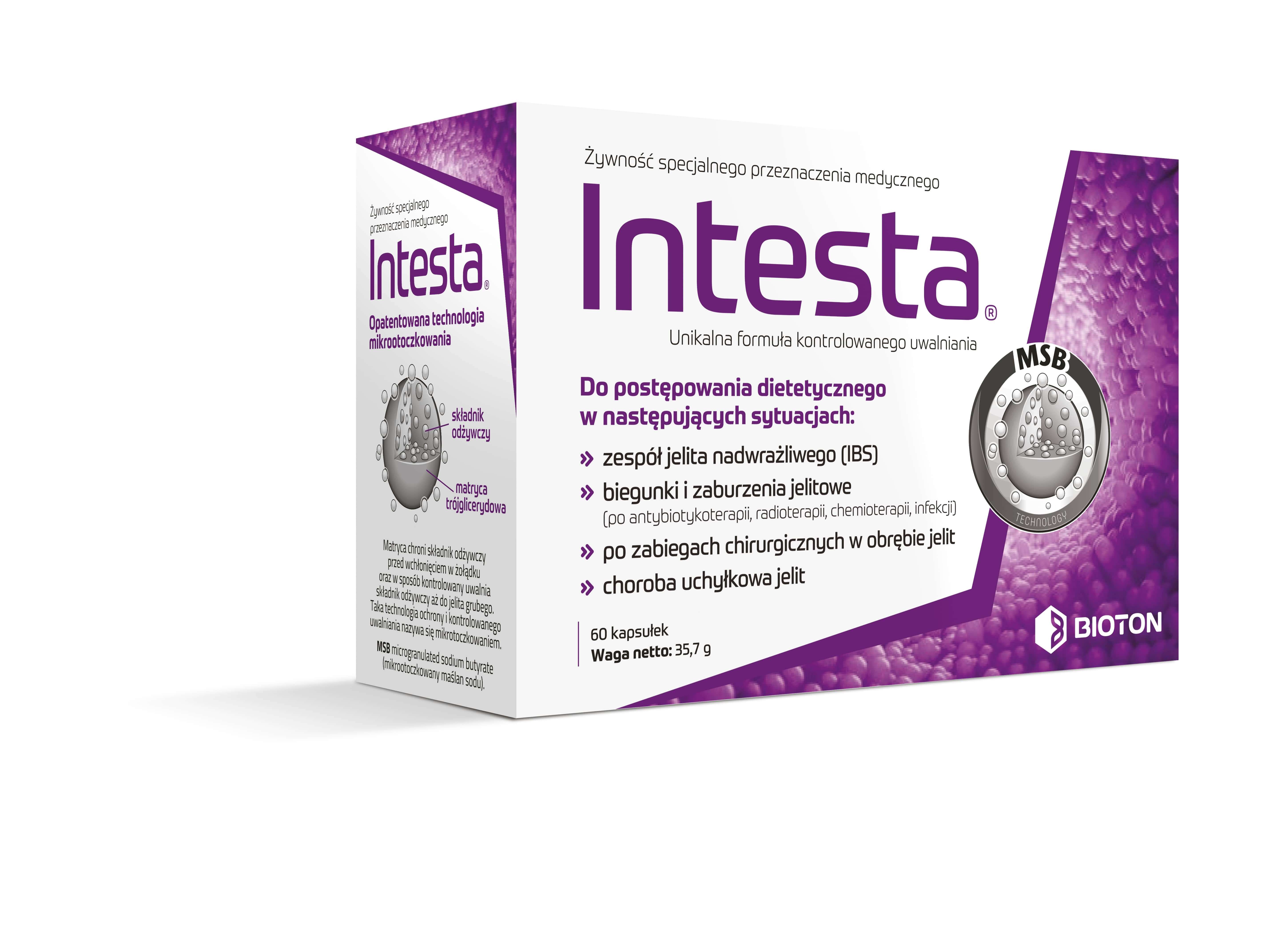 Intesta kapsułki do stosowania przy IBS, zaburzeniach flory jelitowej, 60 szt.