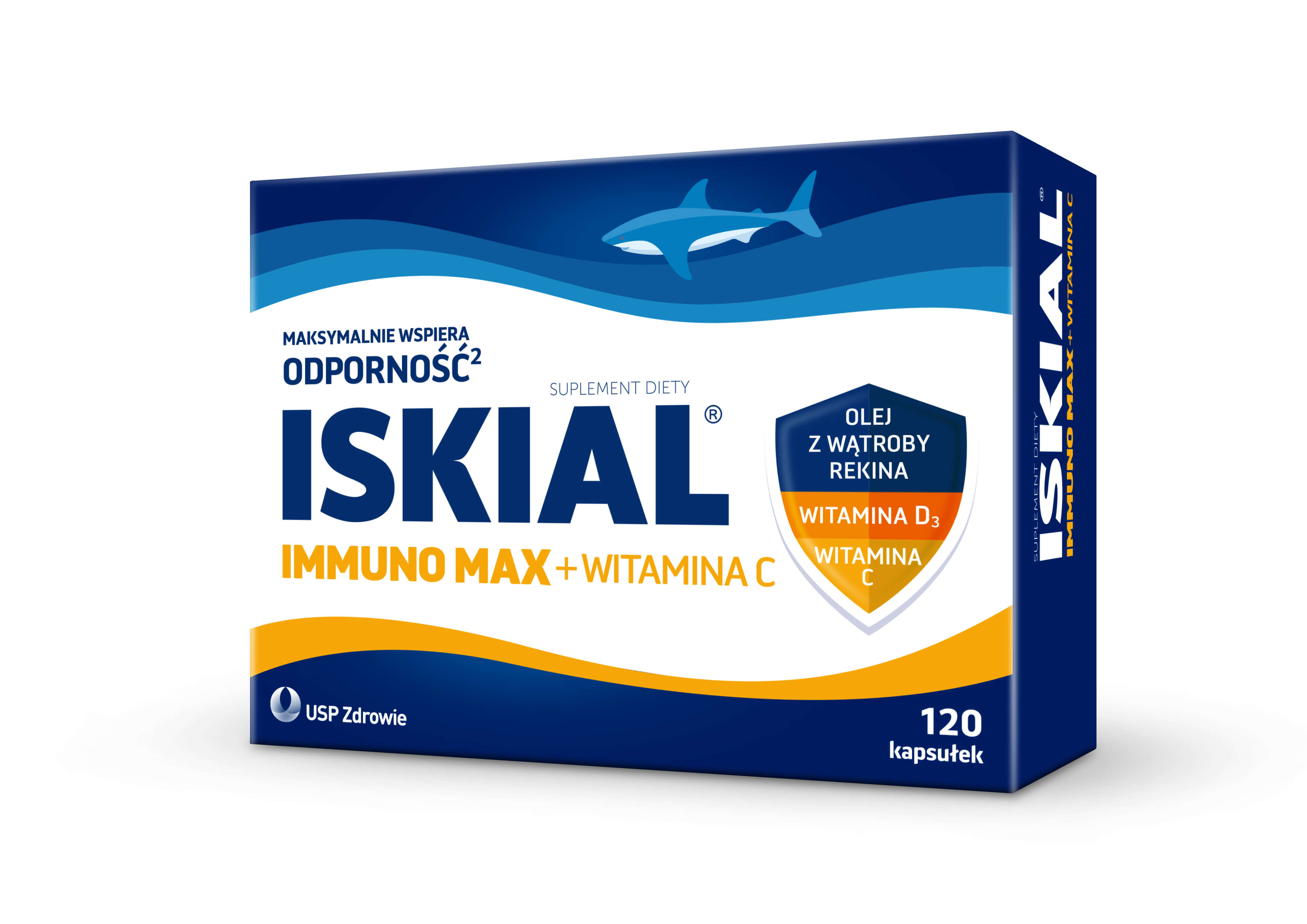 Iskial Immuno MAX + Witamina C , kapsułki ze składnikami wspomagającymi odporność, 120 szt.