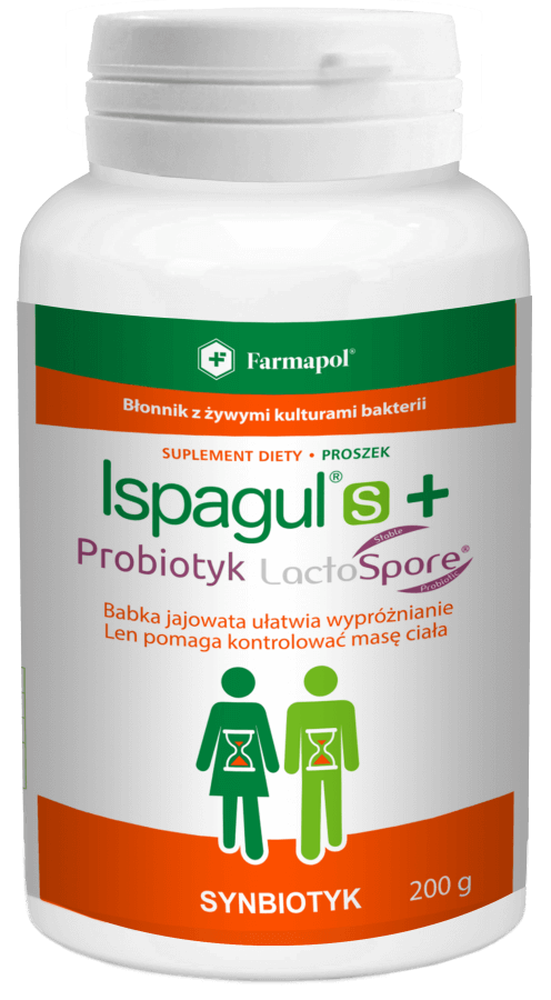 Ispagul S + Probiotyk, proszek ze składnikami wspierającymi układ pokarmowy, 200 g