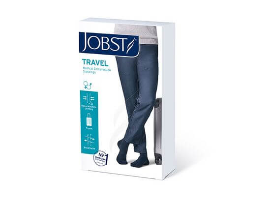 JOBST Travel, podkolanówki uciskowe dla podróżujących 15-20mmHg rozmiar 3 beż, 1 para