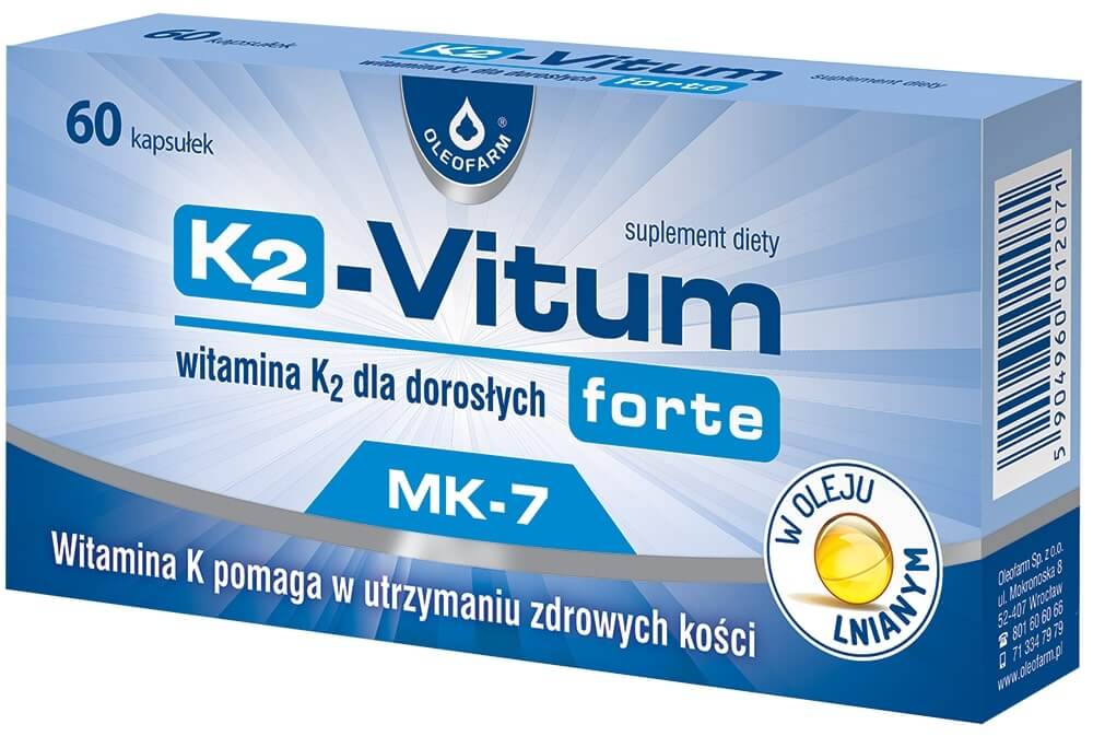 K2-Vitum forte, kapsułki z witaminą K dla osób dorosłych, 60 szt.