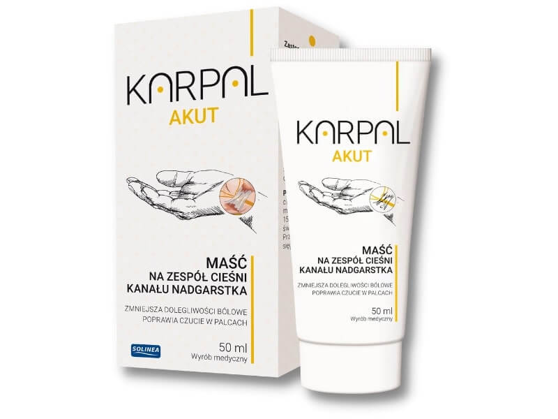 Karpal Akut , maść do stosowania podczas zespołu cieśni nadgarstka, 50 ml