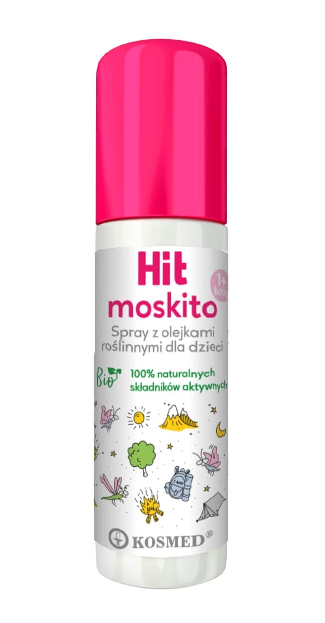 Hit Moskito, spray z olejkami roślinnymi na komary i kleszcze dla dzieci, 100 ml