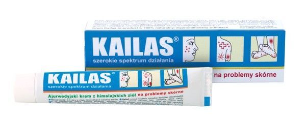 KAILAS , krem ajurwedyjski z himalajskich ziół na problemy skórne, 8 g