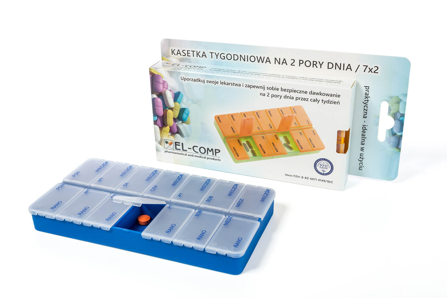 Kasetka tygodniowa na dwie pory dnia, 1 szt. 