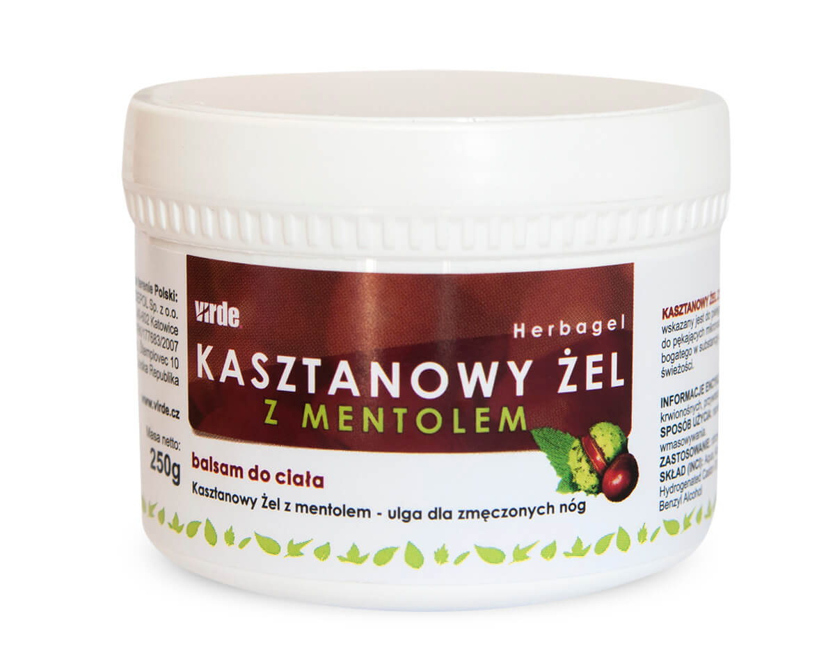 Virde Kasztanowy Żel, z mentolem do pielęgnacji nóg, 250 ml