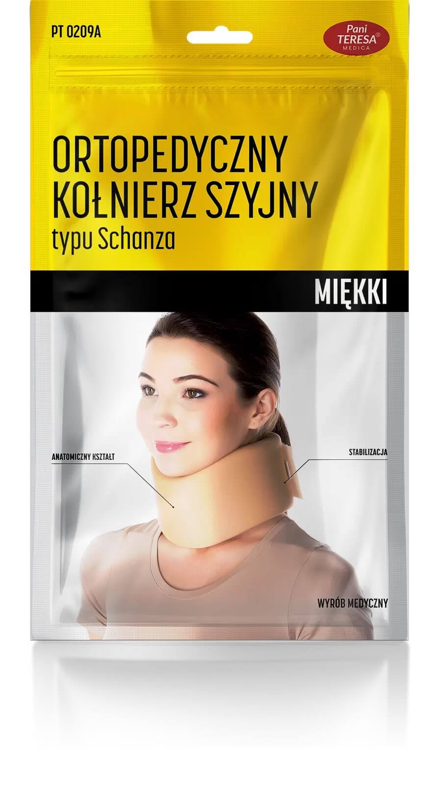 Pani Teresa Ortopedyczny Kołnierz Szyjny, miękki typu Schanza, 8 cm M, 1 szt.