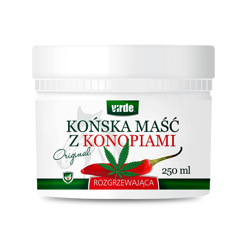 Virde Końska Maść, rozgrzewająca z konopiami, 250 ml