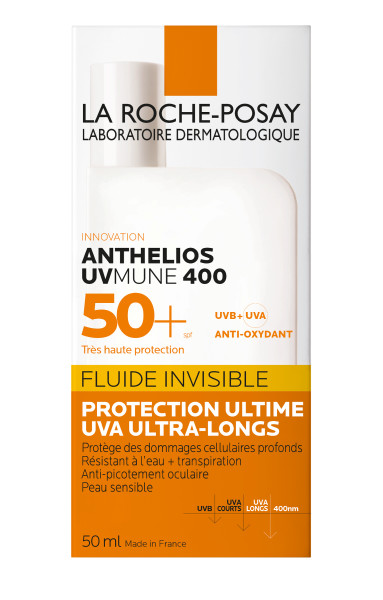 La Roche-Posay Anthelios UVMune 400, niewidoczny fluid ochronny, SPF 50+, 50 ml