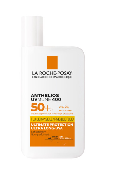 La Roche-Posay Anthelios UVMune 400, niewidoczny fluid ochronny, SPF 50+, 50 ml