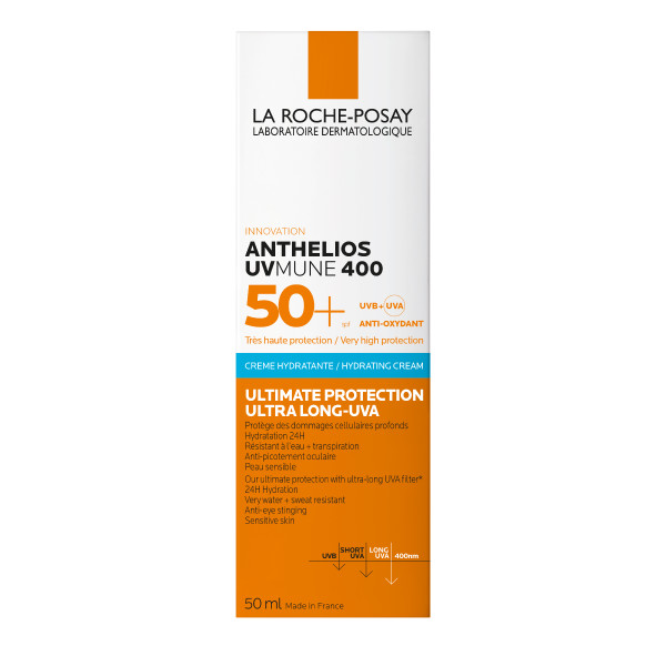 La Roche-Posay Anthelios UVMune 400 nawilżający krem ochronny do twarzy, SPF 50+, 50 ml
