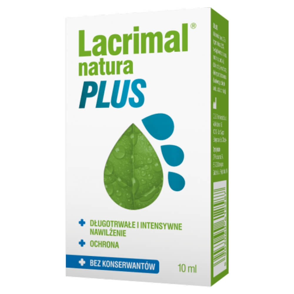 Lacrimal Natura Plus , krople do oczu nawilżające, 10 ml