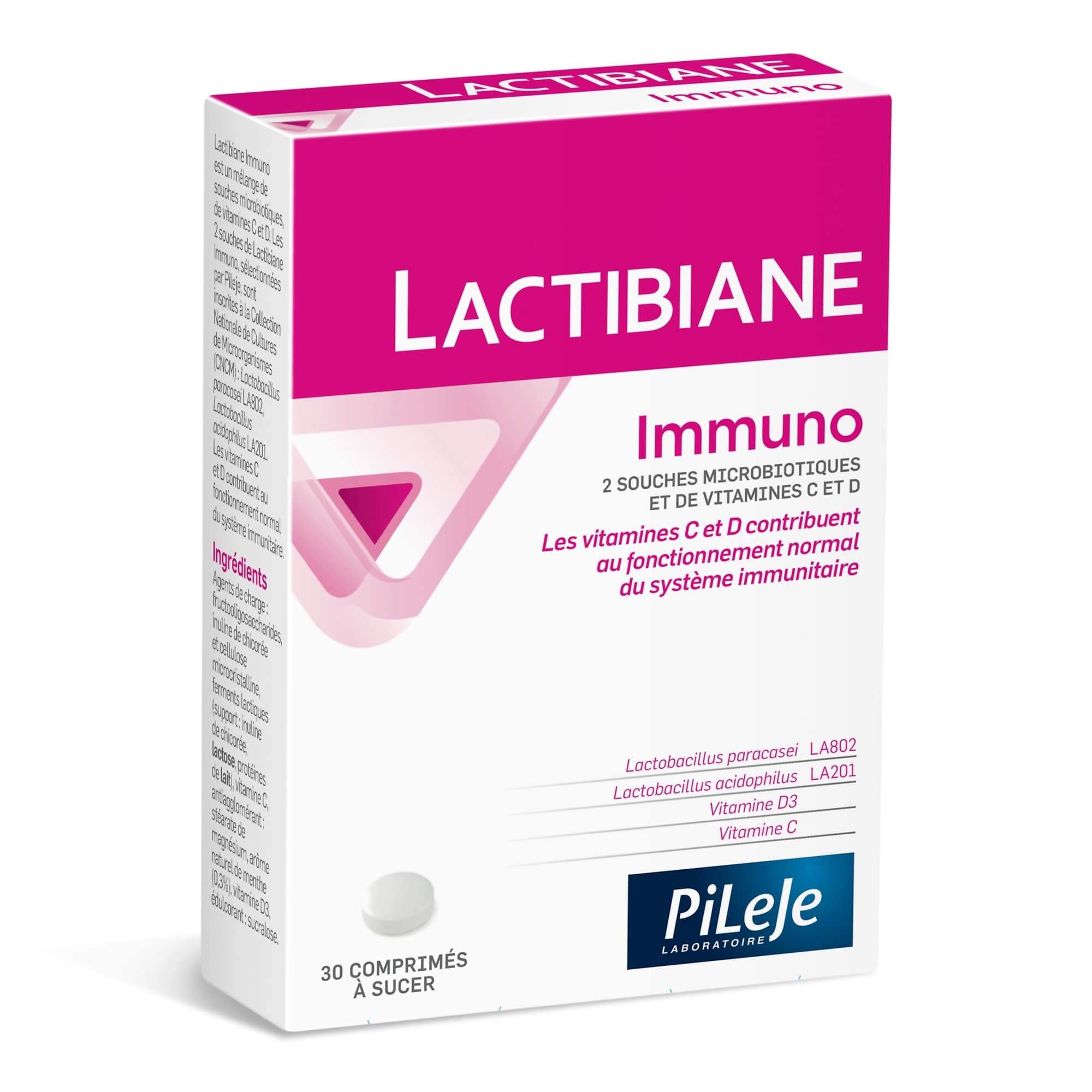 Lactibiane Immuno , tabletki ze składnikami wspierającymi układ odpornościowy, 30 szt.