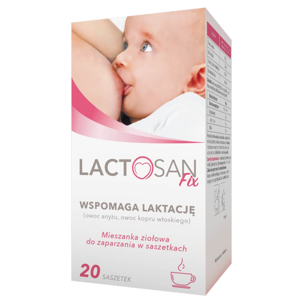 Lactosan Fix, herbata w saszetkach wspomagająca laktację, 20 szt.