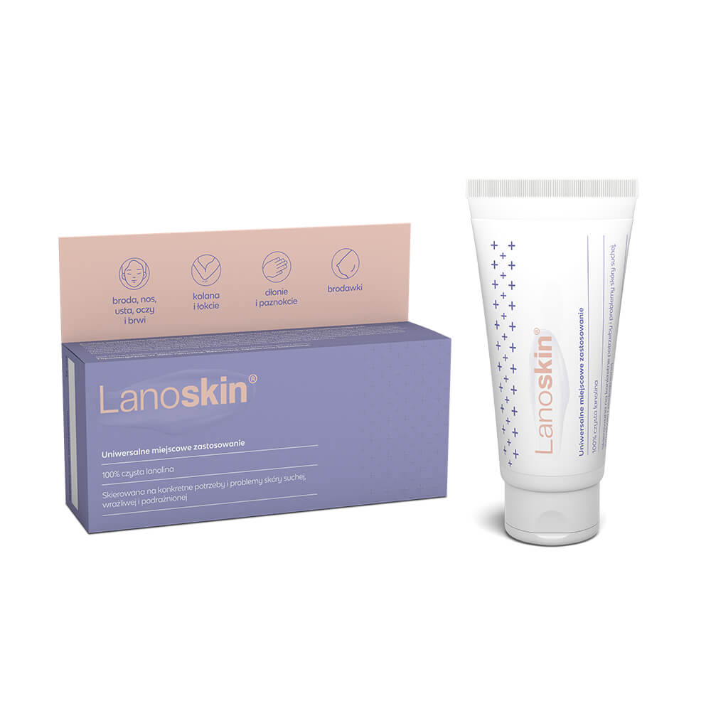 LANOSKIN 100% czysta lanolina , krem ochronny i zmiękczający, 30 g