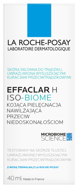 La Roche-Posay Effaclar H Iso-Biome, krem nawilżający, 40 ml
